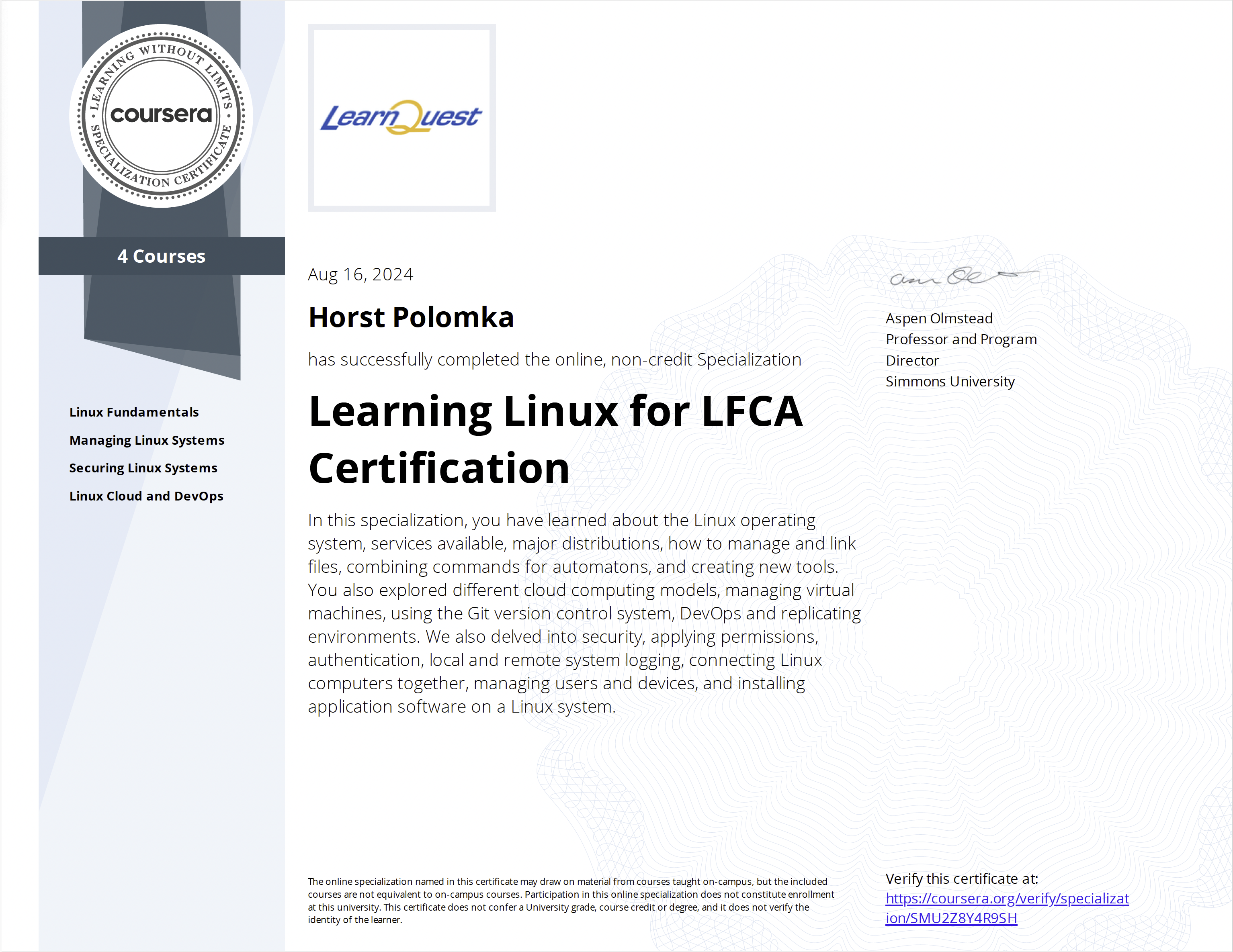 Learning Linux.