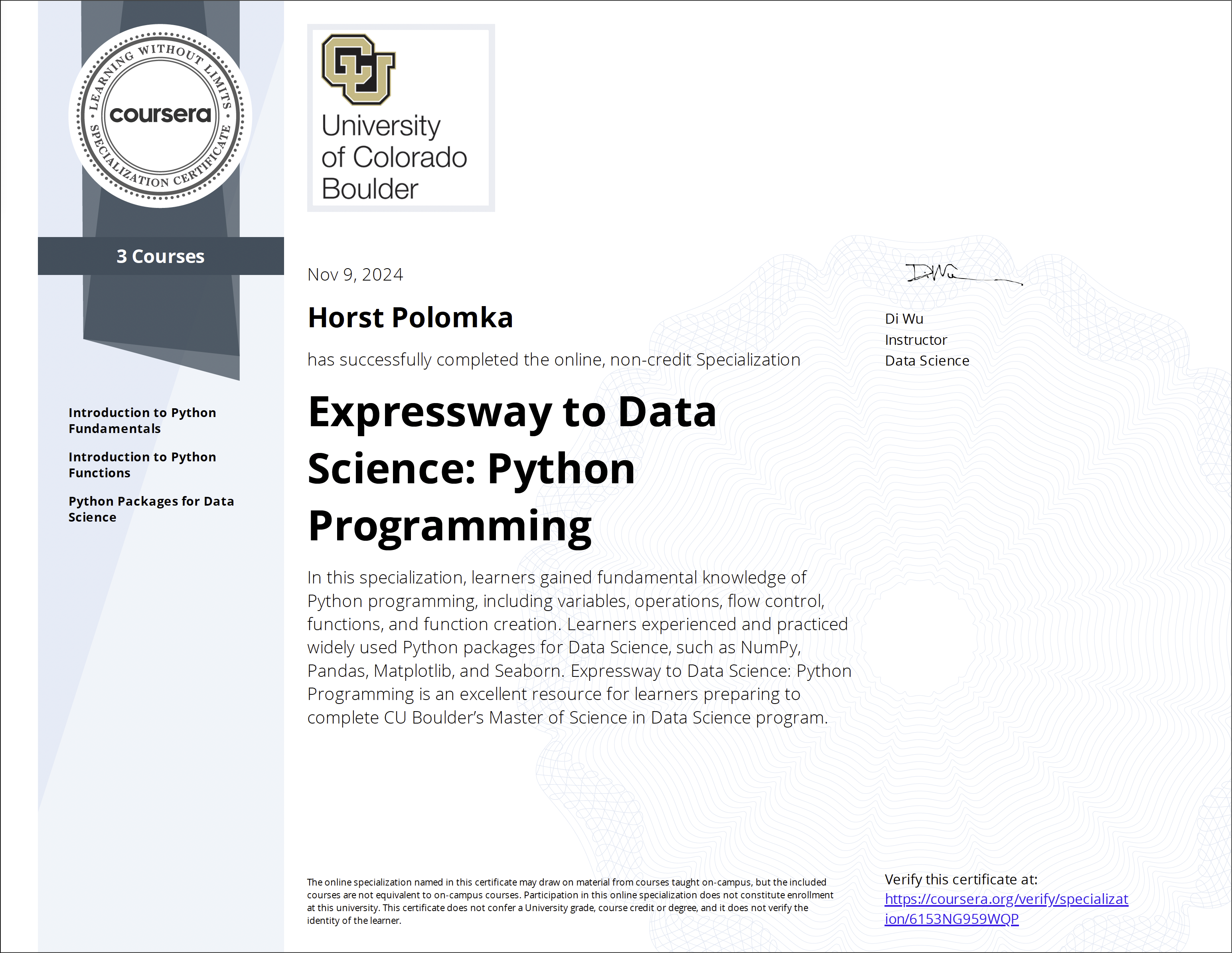 Expressway to Data Science.