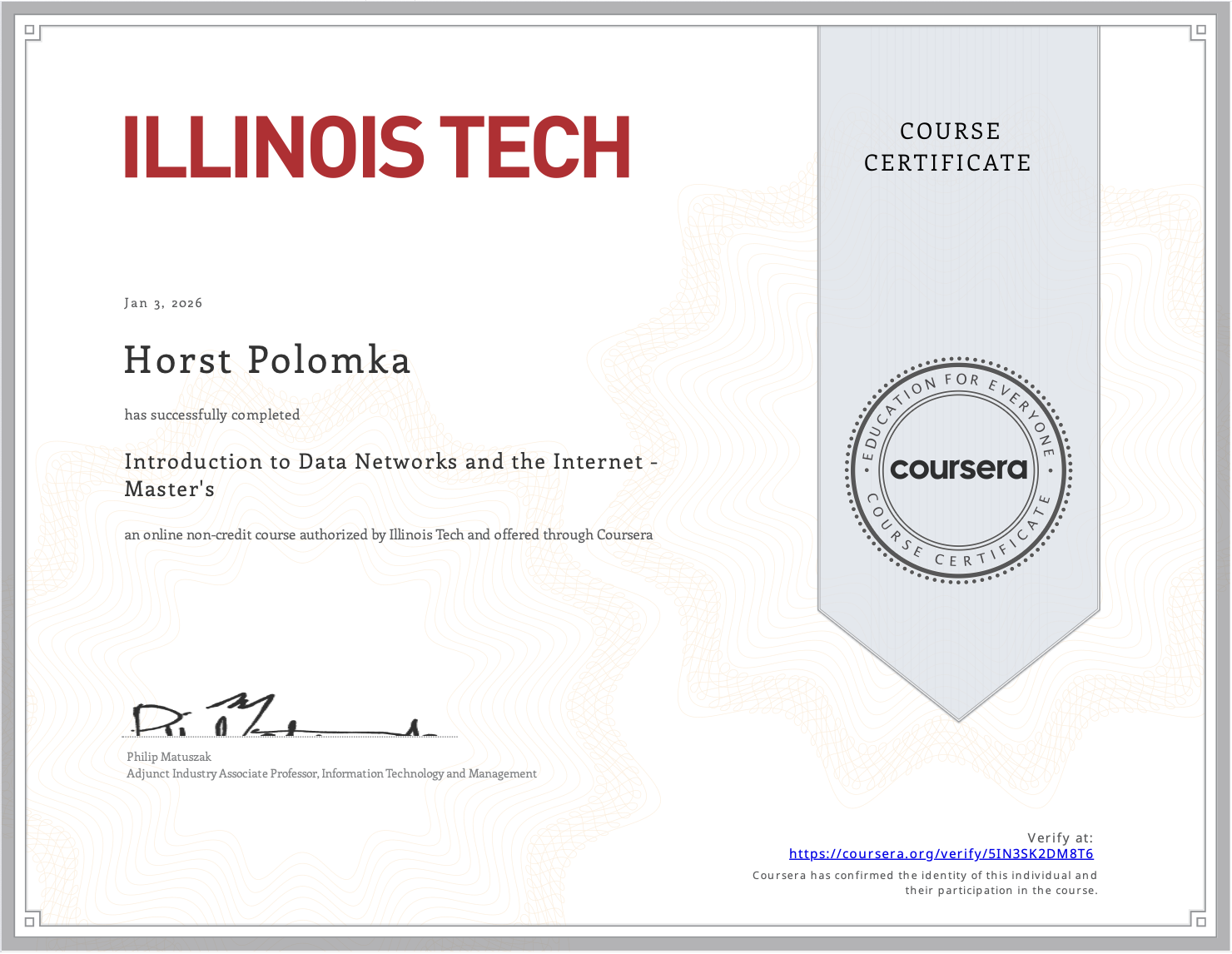 Introduction to Data Networks and the Internet.