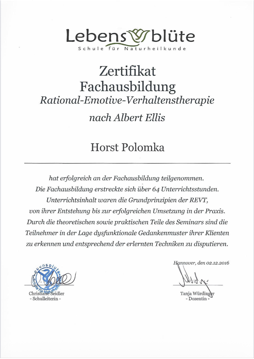 Rational-Emotive-Verhaltenstherapie.
